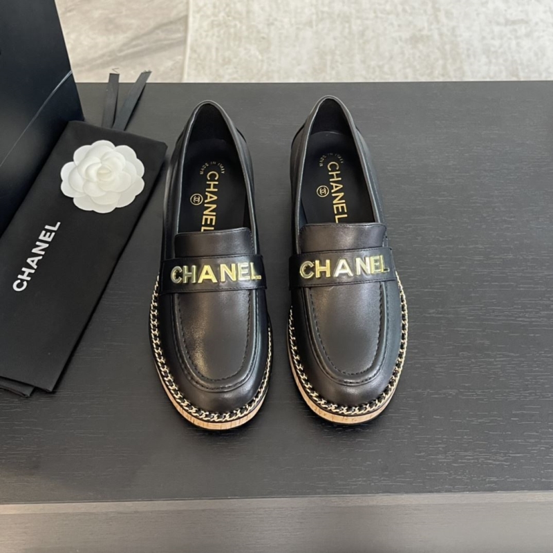Ch*el leather shoes